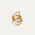 Gold Flame-Motif Statement Ring BILARRI