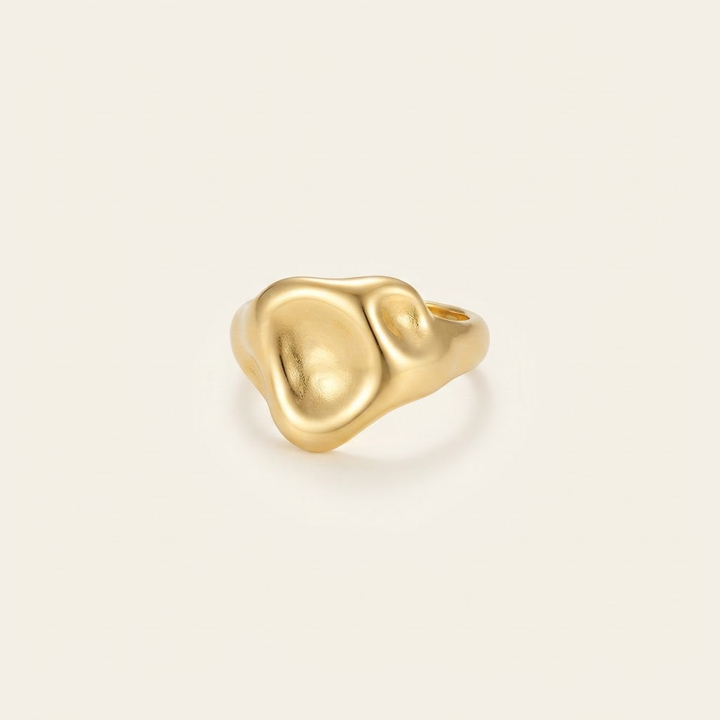 Oversized Bold Gold Statement Ring BILARRI