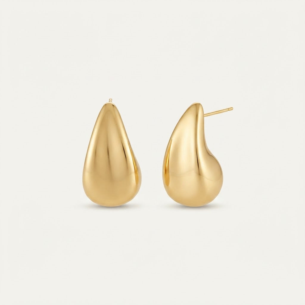 Sculptural Gold Statement Earrings BILARRI