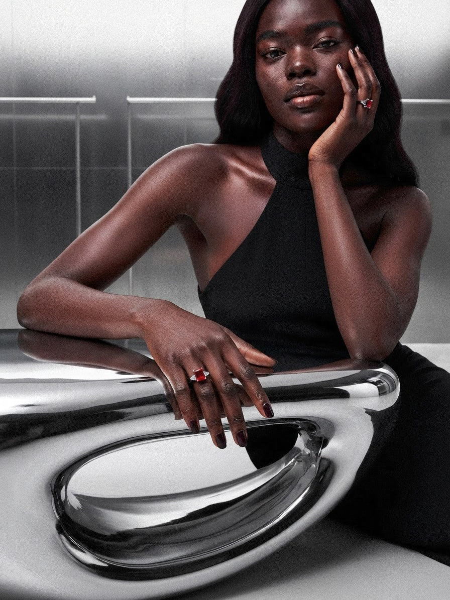 Silver Bilarri Ruby Ring BILARRI