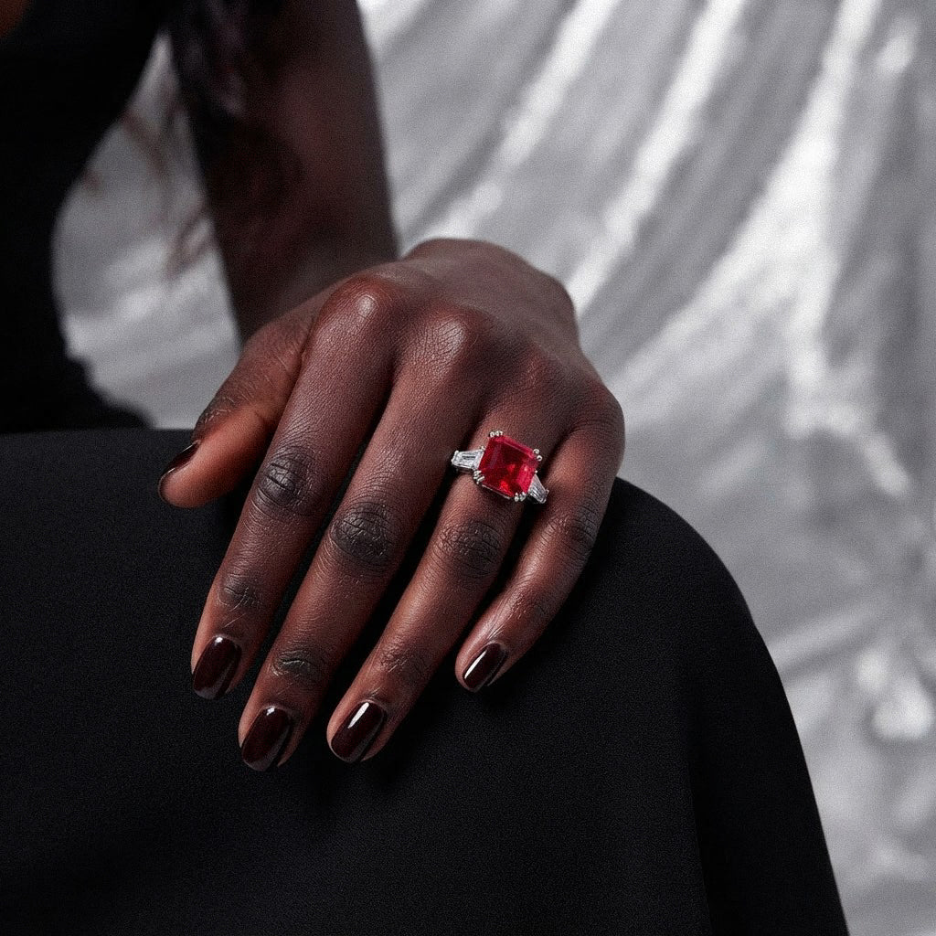 Silver Bilarri Ruby Ring BILARRI
