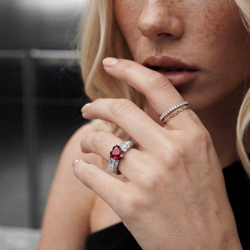 Heart baguette Ring BILARRI