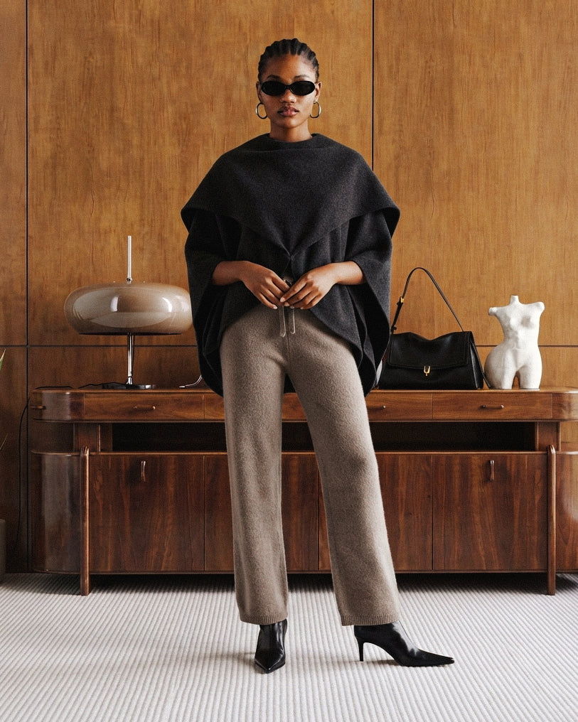 Cashmere  (Melange)  Long Pants