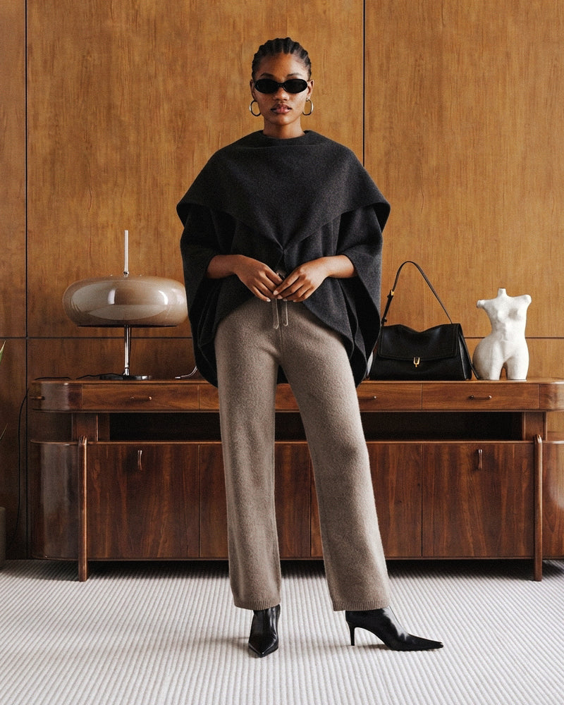 Cashmere  (Melange)  Long Pants