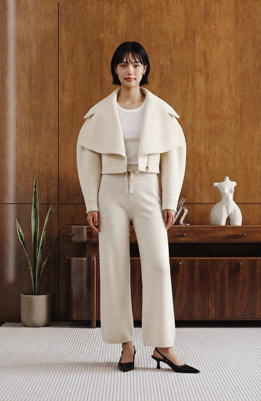 Cashmere White Long Pants