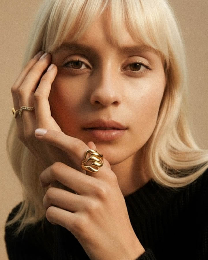 Gold Leaf Ring jewellery – botanical waterproof ring by BILARRI