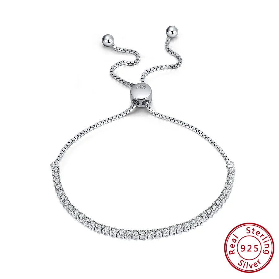 925 Sterling Silver Bangles Ear Studs Tennis Bracelets Romantic BILARRI