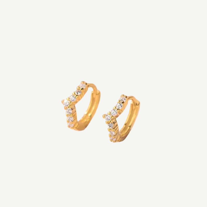 V Malen Earrings Gold 925 Silver