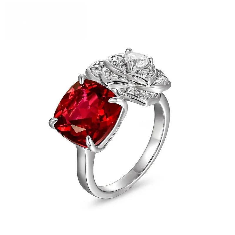 Cushion Ruby Rose Ring BILARRI