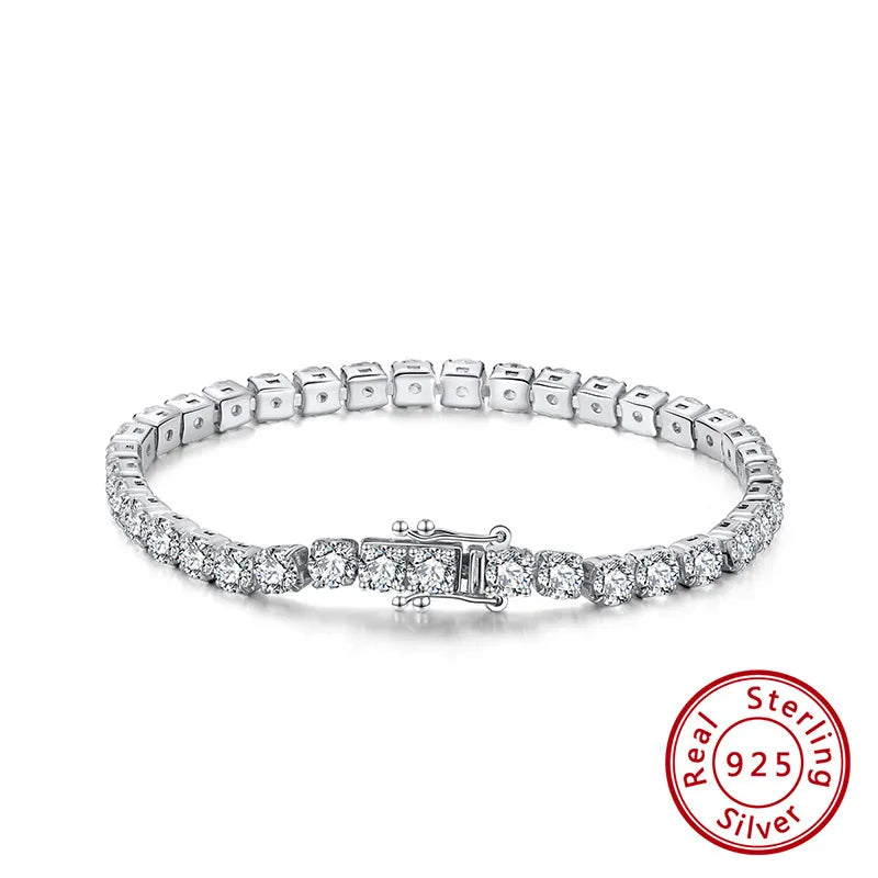 925 Sterling Silver Bracelets Simple Style BILARRI
