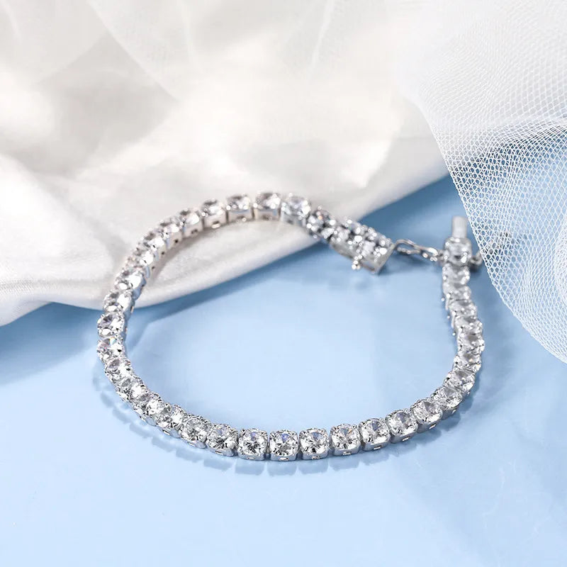925 Sterling Silver Bracelets Simple Style BILARRI