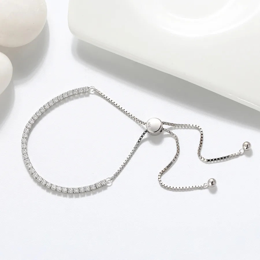 925 Sterling Silver Bangles Ear Studs Tennis Bracelets Romantic BILARRI