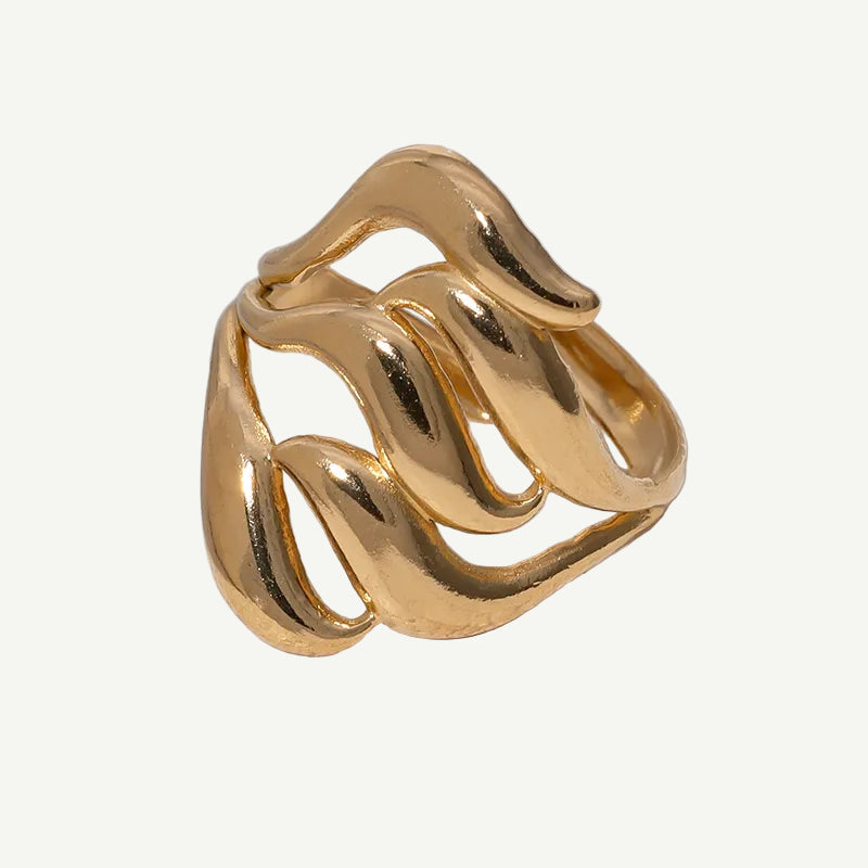 Gold Nature Leaf Ring Women 18K Leaf – botanical jewellery by BILARRI