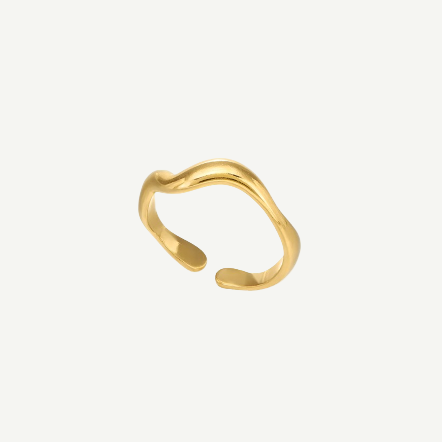 Minimalist Gold Ring for Women Amberfall – 18K gold waterproof by BILARRI