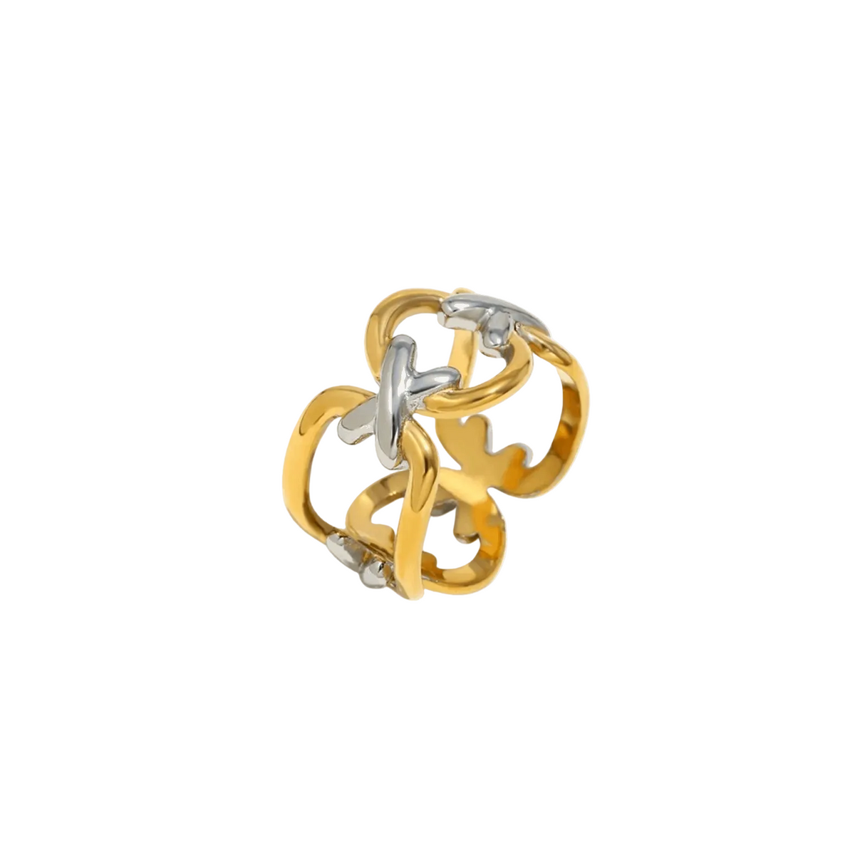 Gold and Silver Stacking Ring BILARRI