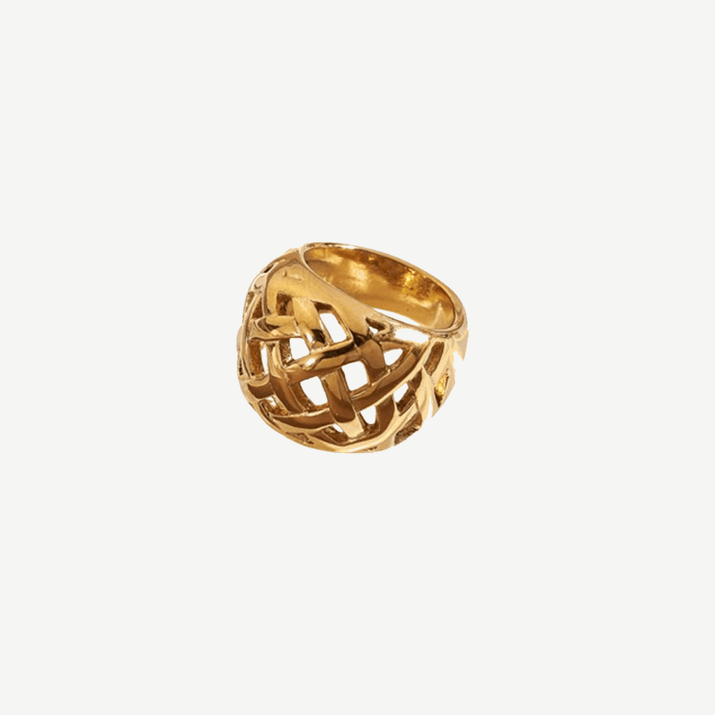Sculptural Flame Gold Ring Statement Flame – 18K gold by BILARRI