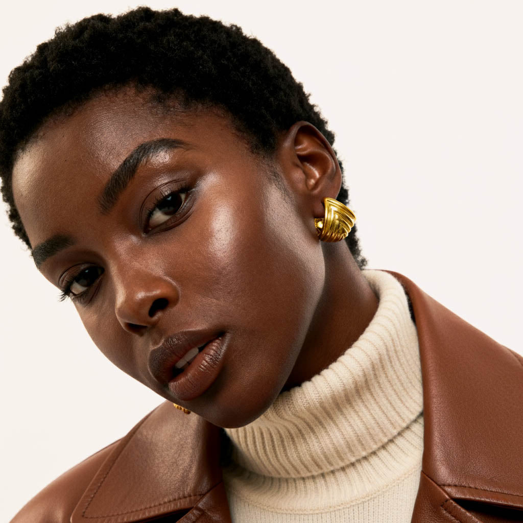 Sheer Ami Lightweight Earrings worn – skin-safe by BILARRI