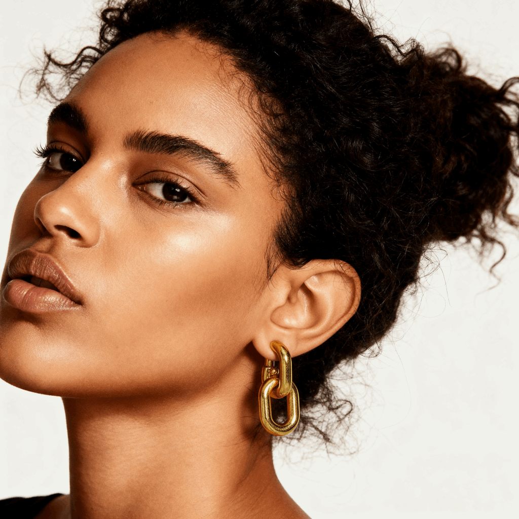 18K Gold Inferno Square Earrings jewellery – bold statement by BILARRI